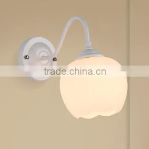High Quality Cheap Price Glass Round Shape Wall Light Indoor Decor Wall Lamp Iron Base Wall Lamp thumbnail-2
