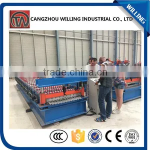 Metal Trapezodal Glazed Tile Roll Forming Machine thumbnail-2