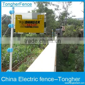 Home Security Electric Fence System In Use Warning Yard Fence Post Signs Lot thumbnail-5
