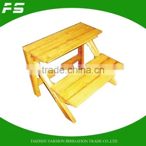 Cheap Price 2 Tiers Wood Flower Planter Stand.Flower Pot Stand thumbnail-1