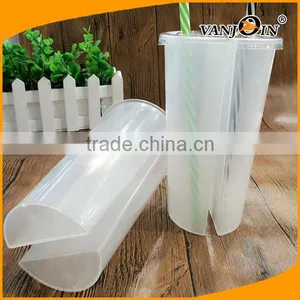 China Supplier Disposable PP Translucent Split Coffee Cups 700ml thumbnail-6