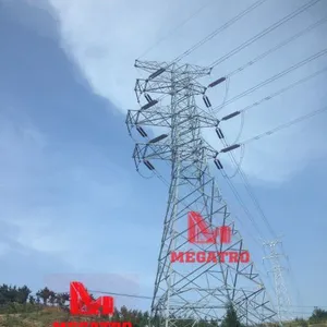 MEGATRO 220KV 2E2 SJ4 Double Circuit Transmission Line Light Angle Tension Tower thumbnail-3