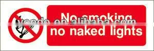 No Smoking no Naked Lights Vinyle Sticker thumbnail-1