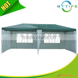 3X6M PE Thatched Bamboo Gazebo Outdoor Gazebo Garden Tent With Wall thumbnail-1