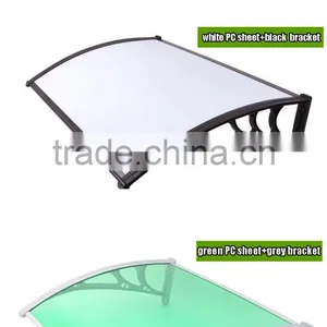YP60200 23.6X78in Clear Polycarbonate(plastic Bracket Awning) NEW DIY Door Canopies For Front Door Patio Rain Cover thumbnail-1
