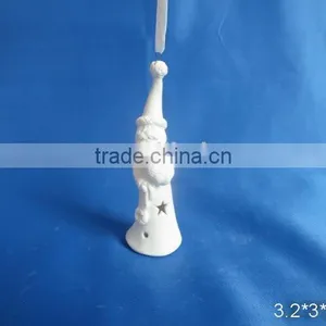 Hot Selling Porcelain White Santa Ornament thumbnail-1