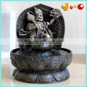 Black Colour Fengshui India Buddha Water Fountain With Light thumbnail-3