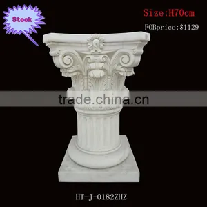 Outdoor White Marble Pillar For Sale thumbnail-1
