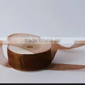 Custom Logo Cheap Polyester Gift Organza Ribbon and Craft thumbnail-2