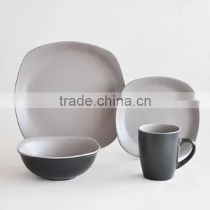 16pcs Ceramic Dinnerware Set With Solid Color thumbnail-1