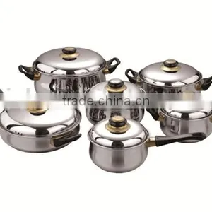 12pcs High Quality Stainless Steel Cookware and Cooking Pots thumbnail-1