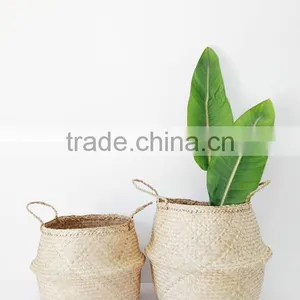 Indoor Plants Basket/Seagrass Storage Basket/Seagrass Belly Basket thumbnail-2
