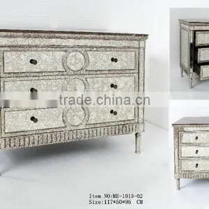 3 Drawers Living Room Furniture Solid Wood Cabinet thumbnail-2