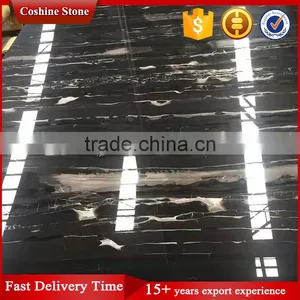 90 Degree China Nero Portoro Black Marble Countertop thumbnail-3