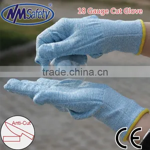 NMSAFETY New 18g Blue Nylon and Glassfiber Liner Cut Working Glove thumbnail-1