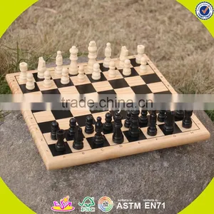 2017 Wholesale Cheap Kids Wooden International High Quality Children Wooden International Chess W11A053 thumbnail-1