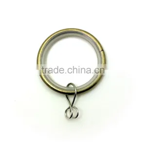 Silent Antique Brass Plated Curtain Metal Rod Ring Loose Eyelet Inside Diameter 35mm - 4 Colors thumbnail-1