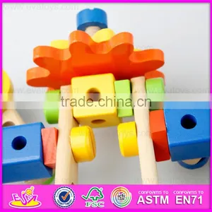 2016 New Design Kids Changeable Wooden Nut Toy,diy Children Wooden Nut Toy W03C021 thumbnail-2
