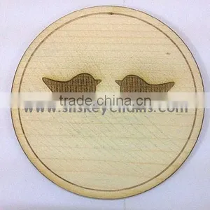 Birds Wooden Coaster, Laser Engraved thumbnail-1