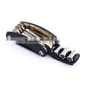 15 in 1 Bicycle Bike Multi Repair Tools Sets Spoke Wrench Screwdriver Kit thumbnail-4