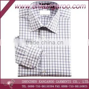 Classic Plaids Regular Fit Cut Non-iron Long Sleeves Fused Collar Mens Dress Shirt thumbnail-1