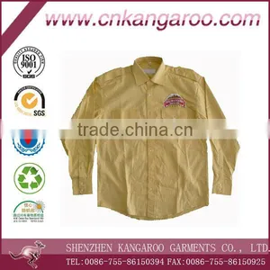 Men's 100% Cotton Twill Casual Long Sleeve Shirt With Embroidery thumbnail-1