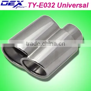 High Quality Autotive Part Stainless Steel 304 Universal Double Exhaust Tip thumbnail-1