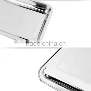 Rectangular Metal Stainless Steel Food Tray / Dinner Tray for Sale thumbnail-3