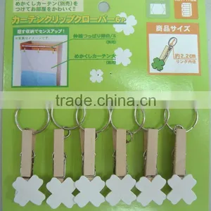 Small Craft Wood Cloth Peg With Iron Ring Manufator thumbnail-1