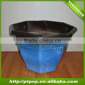 2015 Home and Garden Durable Melamine Balcony Flower Pots-blue Color thumbnail-1