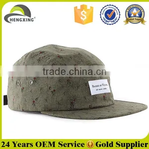 Flat Brim 5 Panel Cap Custom Cheetah Brim 5 Panel Cap Wholesale thumbnail-1