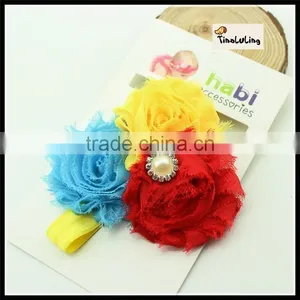 White Black Pink Flowers Baby Hairband Headwear 1.5X 36cm TLLC-49 thumbnail-4