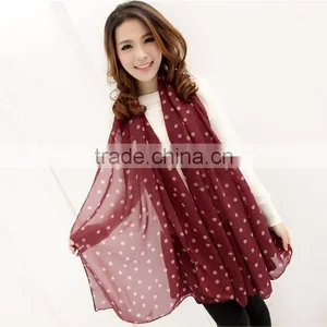 Lady Dots Spot Chiffon Soft Shawl Scarf Neck Wrap Head Scarf Styles 19143 thumbnail-2