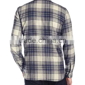 New Style Cheap Wholesale Plaid Men's Plaid Flannel Shirt thumbnail-2