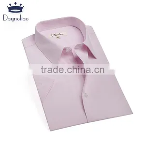 Daynoliao Latest Design Twill Cotton White Short Sleeve Cotton Men Shirt thumbnail-4