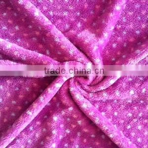 Heart Printed Microfiber Fleece Fabric for Housecoat thumbnail-1