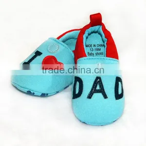 "I Love Dad" Embroidered Baby Footwear thumbnail-1