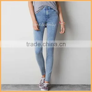 Hot Women Cotton Denim Jegging Trousers Charming Female Skinny Pants P0030 thumbnail-1