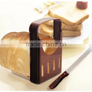 2017 New EU Design ABS+Plastic Foldable Cozinha Bread Slicer for Bread/ Loaf/ Toast Cutting-cuts Even Slices Free Shipping thumbnail-1
