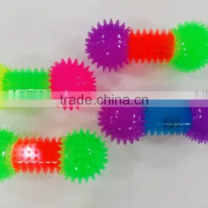 TPR Massage Spiky Dumbbell Ball Flashing Light up Toys Puffer Toy thumbnail-1