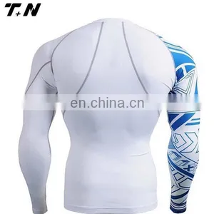 Custom Printed Lycra Compression Mma Bjj Rash Guard Rashguard thumbnail-4