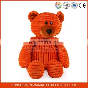Chubby Plush Orange Fabric Fat Bear thumbnail-1