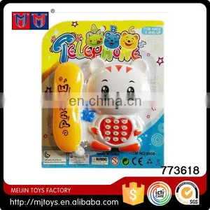 Factory Offer Educational Kids Cartoon Cat Telephone Toys With Light Music thumbnail-1