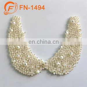 Fantastic Handmade Detachable Pearl Neck Trim thumbnail-1