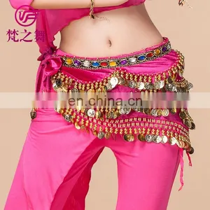 Hot Sale Egyptian Gold Coins Belly Dance Hip Scarf Y-2034# thumbnail-6