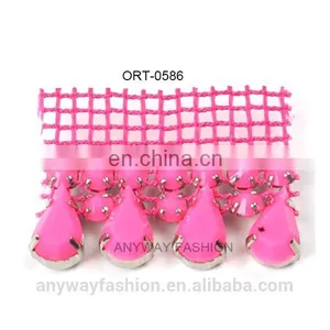 High Quality Pink Rhinestone Mesh Accessories thumbnail-1