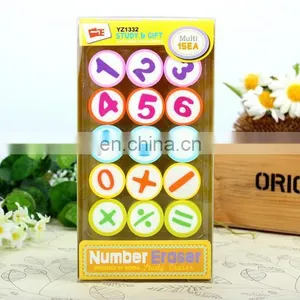 Round Numbers Eraser Set Educational Eraser Set Stationary Gift for Kids thumbnail-2