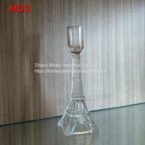 Tall Clear Glass Tower Wedding Glass Eiffel Tower Vase thumbnail-2