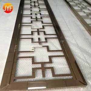 Multifunctional Indoor Decorative Room Divider Movable Laser Cut Metal Partition Screen thumbnail-2