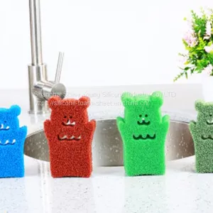 2020 Hot Sale Custom Clean Sponge Clear Kitchen Silicone Sponge Rubber Ball thumbnail-1
